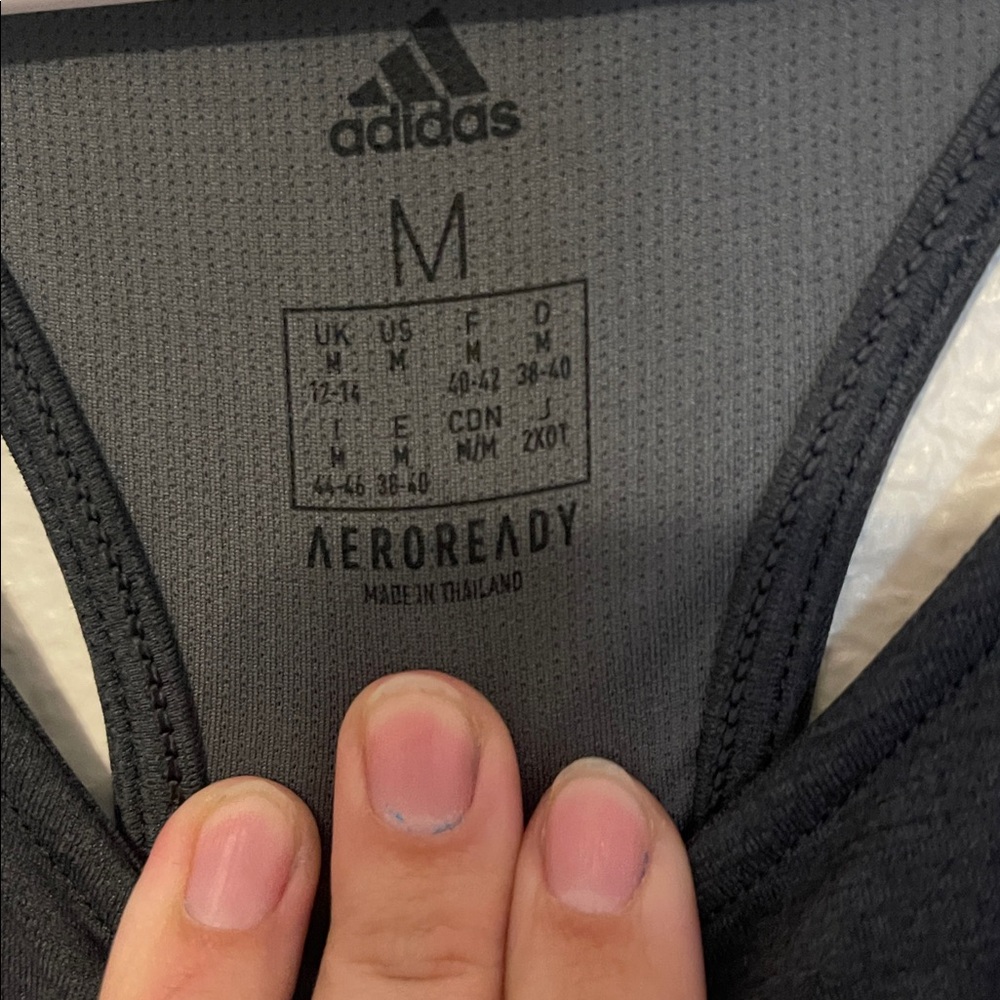 🌸(5 for $15) Womens Adidas tank top, gray - Picture 2 of 3